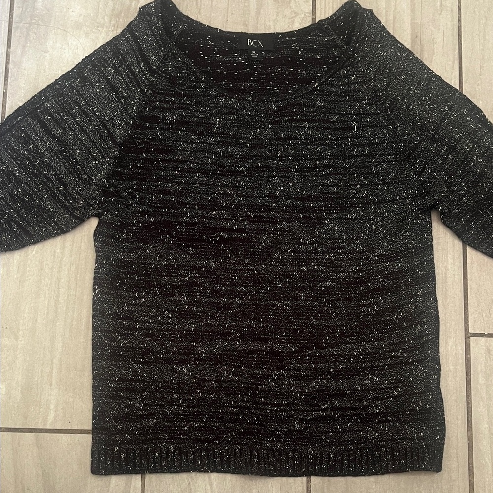 BCX Charcoal Women's Crew Neck Sweater